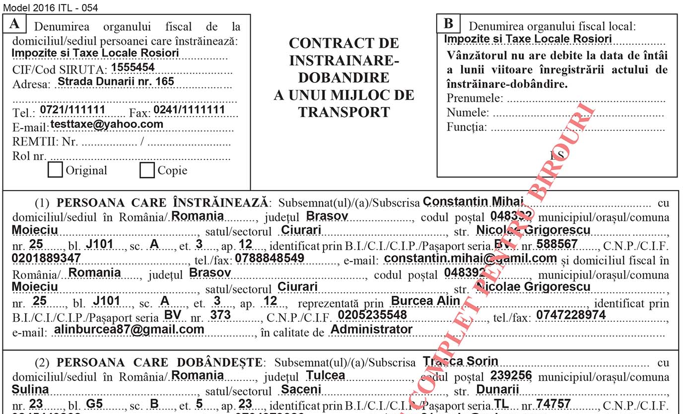 acte vanzare cumparare